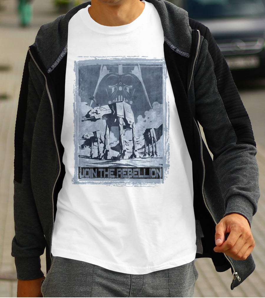 Join The Rebellion Star Wars AT-AT With Darth Vader T-Shirt