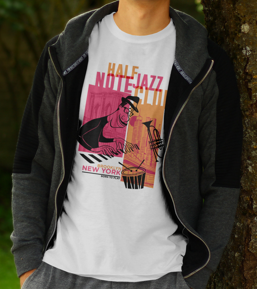 Pixar Soul Half Note Jazz Club Brooklyn New York Born To Play T-Shirt