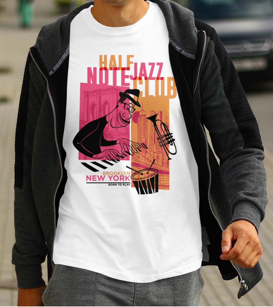 Pixar Soul Half Note Jazz Club Brooklyn New York Born To Play T-Shirt
