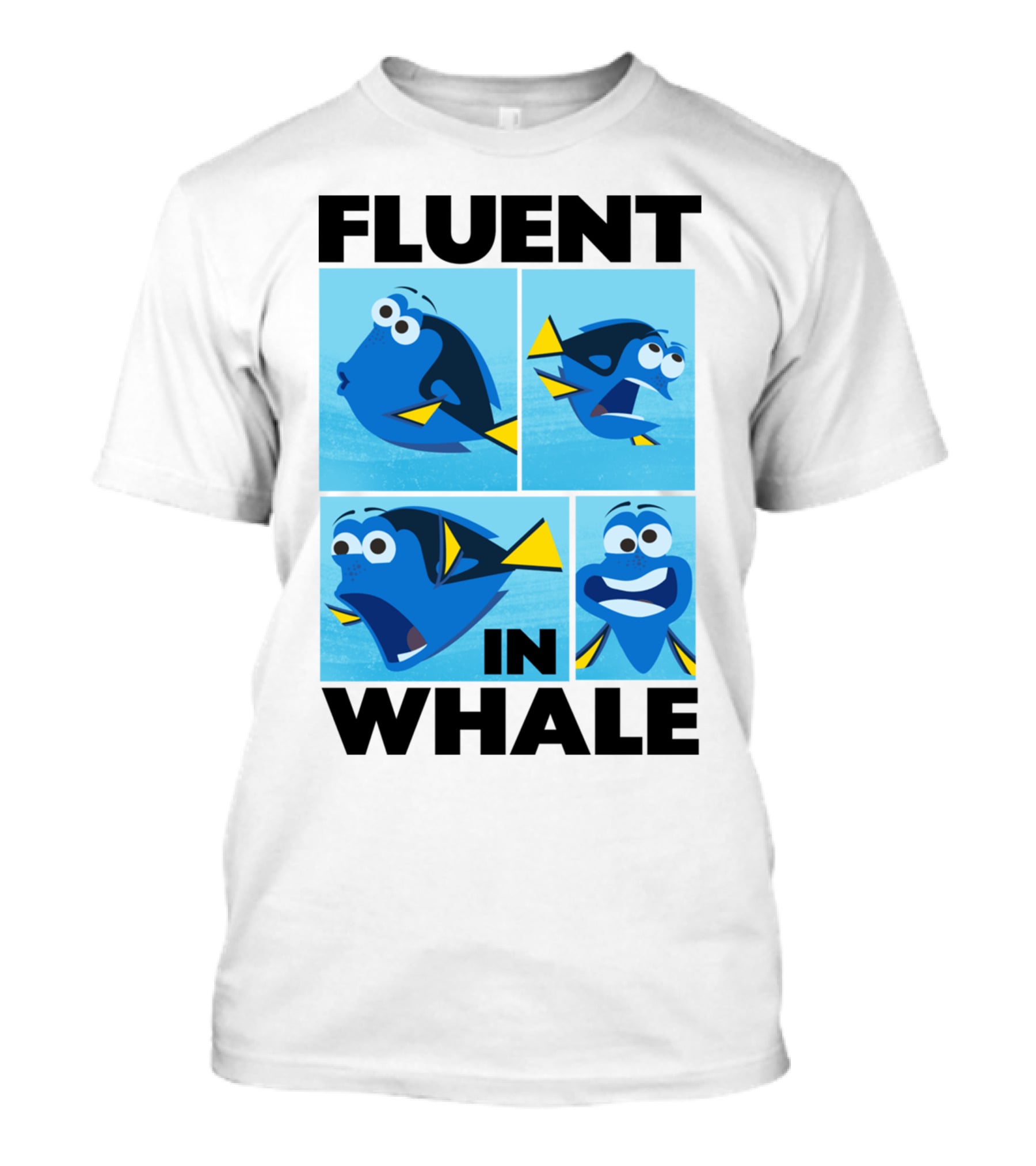 Fluent In Whale Bilingual Dory Ocean Humor T-Shirt