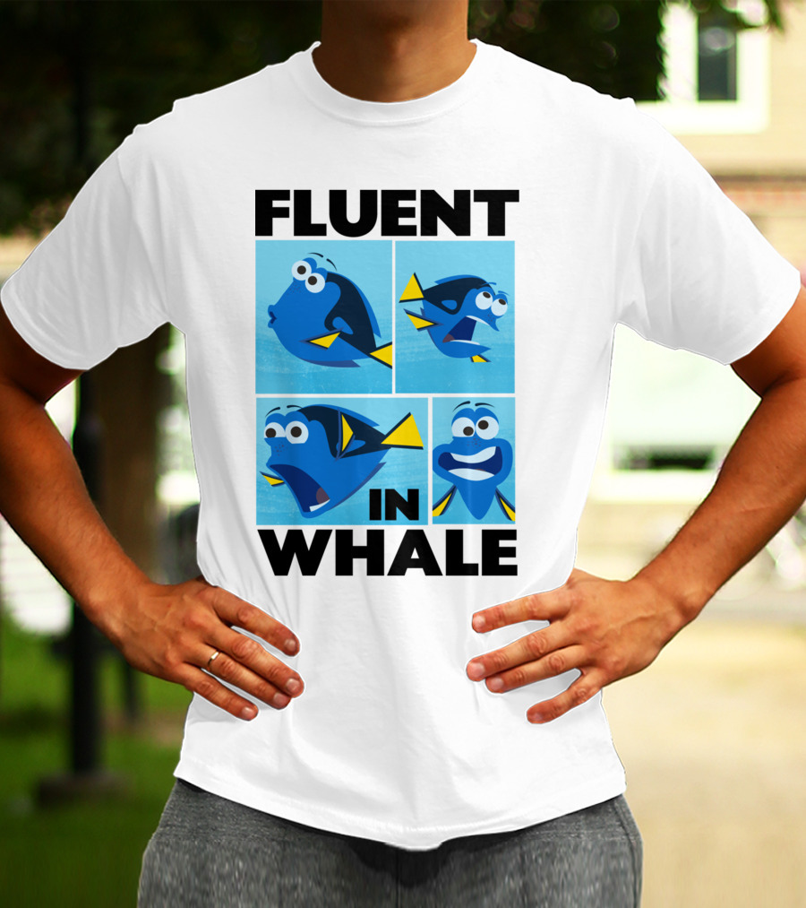 Fluent In Whale Bilingual Dory Ocean Humor T-Shirt
