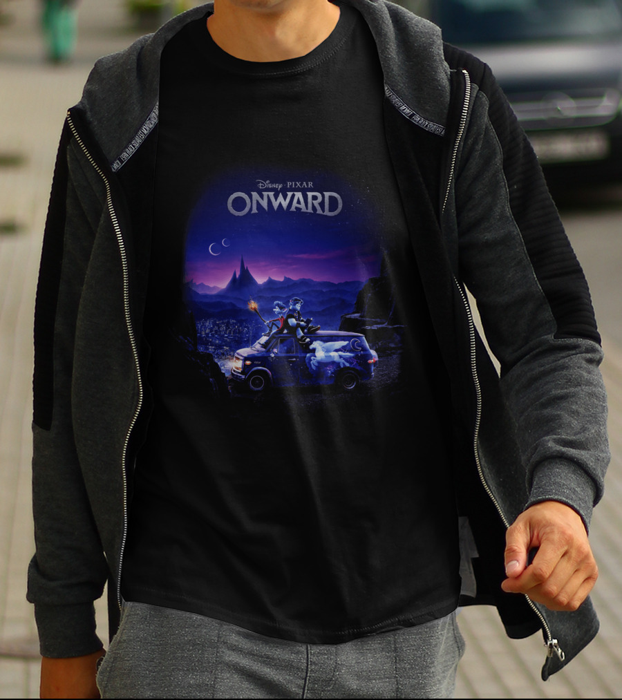 Disney Pixar Onward Ian And Barley Road Trip Scene T-Shirt