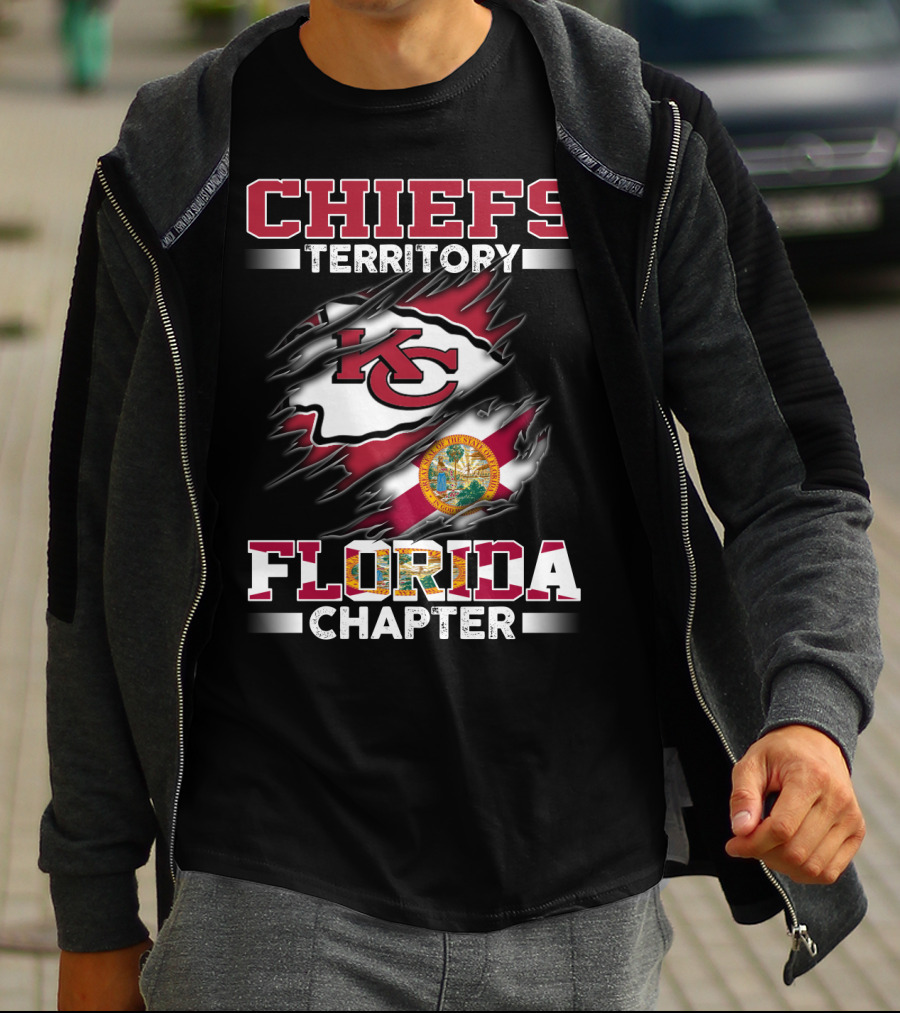 CHIEFS TERRITORY FLORIDA CHAPTER KC Flag Seal T-Shirt