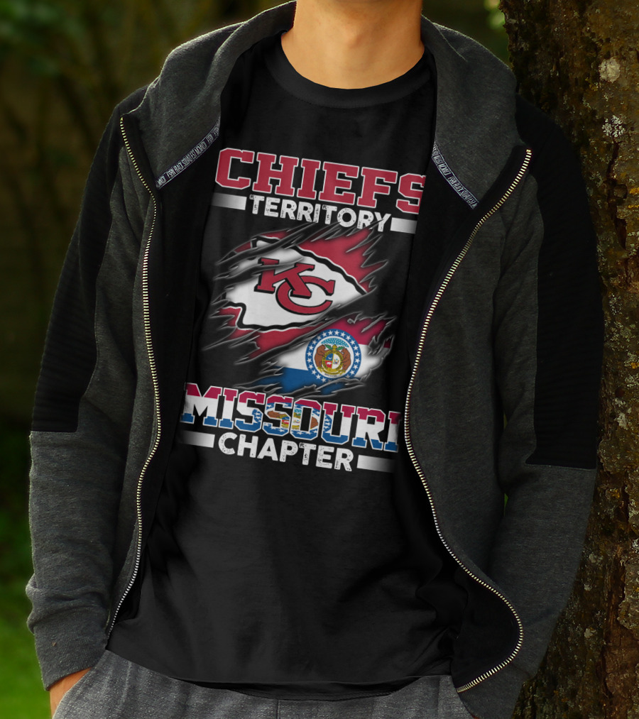 CHIEFS TERRITORY MISSOURI CHAPTER KC FLAG T-Shirt