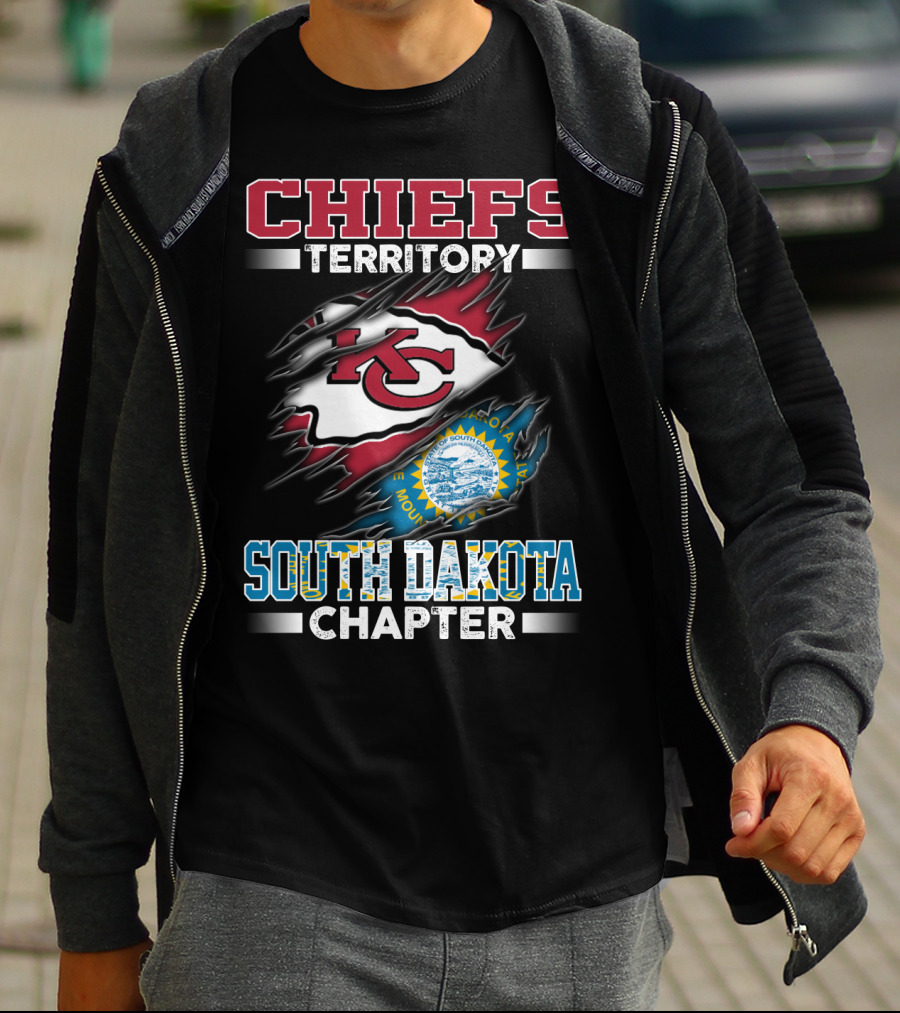 CHIEFS TERRITORY SOUTH DAKOTA CHAPTER MASHUP FLAG T-Shirt