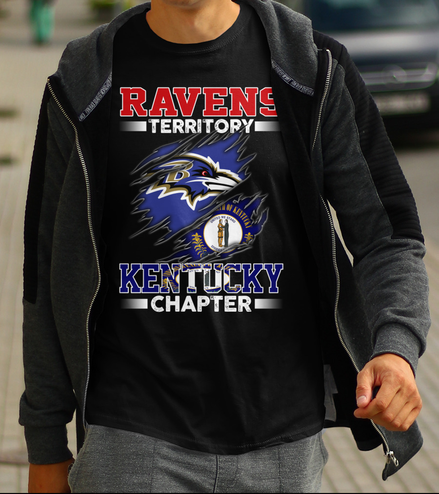 Ravens Territory Kentucky Chapter Baltimore Football Fan Club T-Shirt