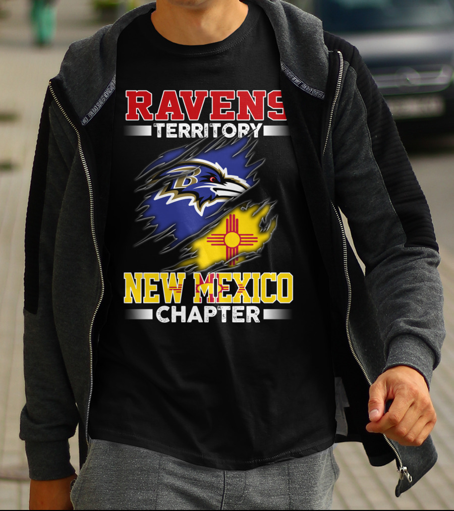 Ravens Territory New Mexico Chapter Ravens Logo Zia Symbol T-Shirt