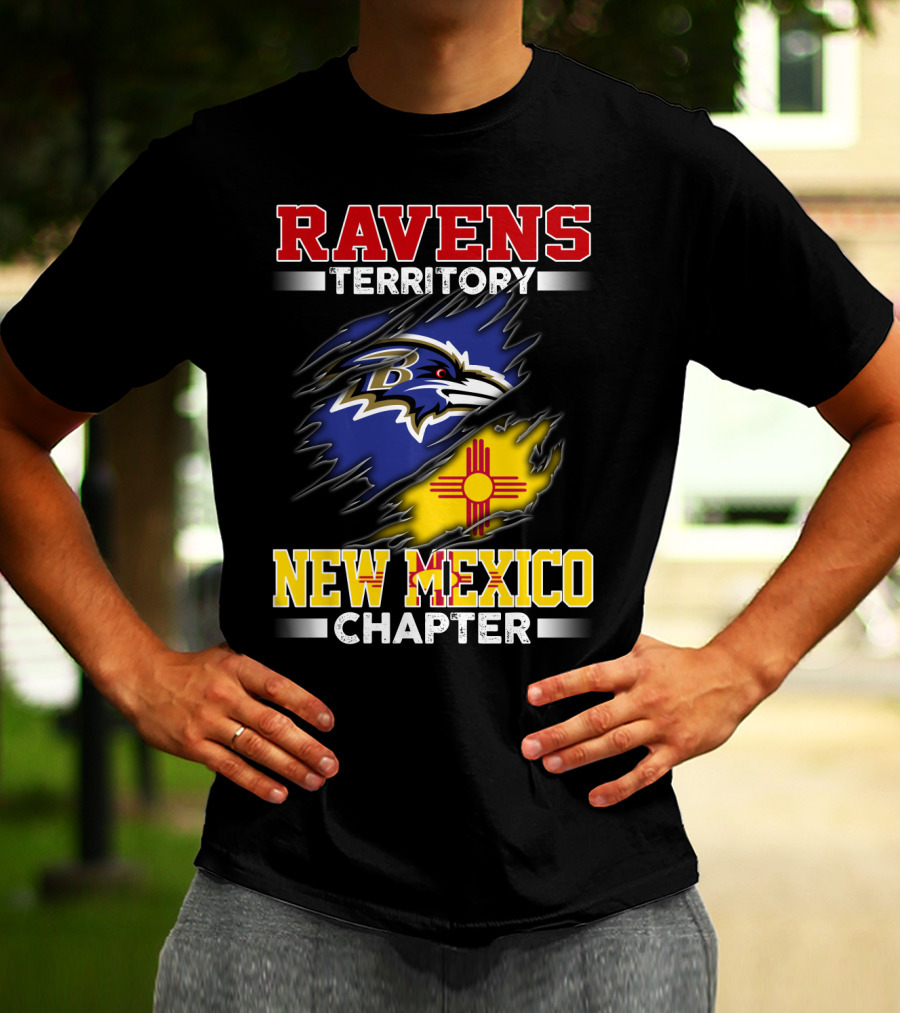 Ravens Territory New Mexico Chapter Ravens Logo Zia Symbol T-Shirt