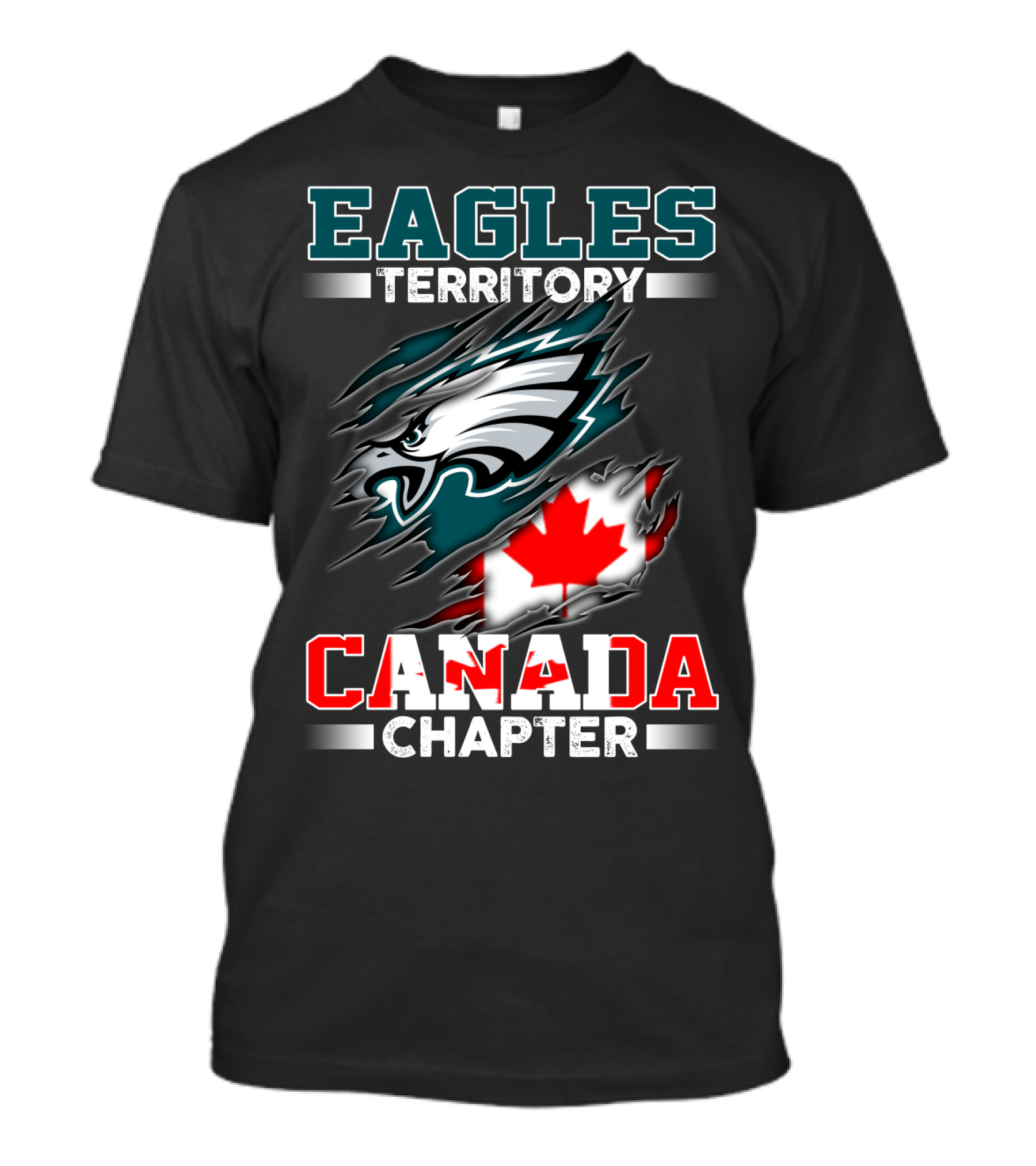 Eagles Territory Canada Chapter Maple Leaf T-Shirt