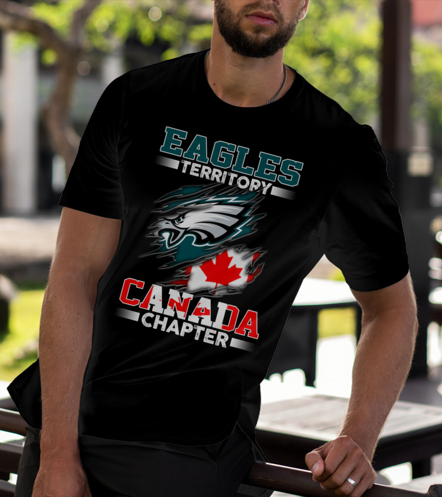 Eagles Territory Canada Chapter Maple Leaf T-Shirt