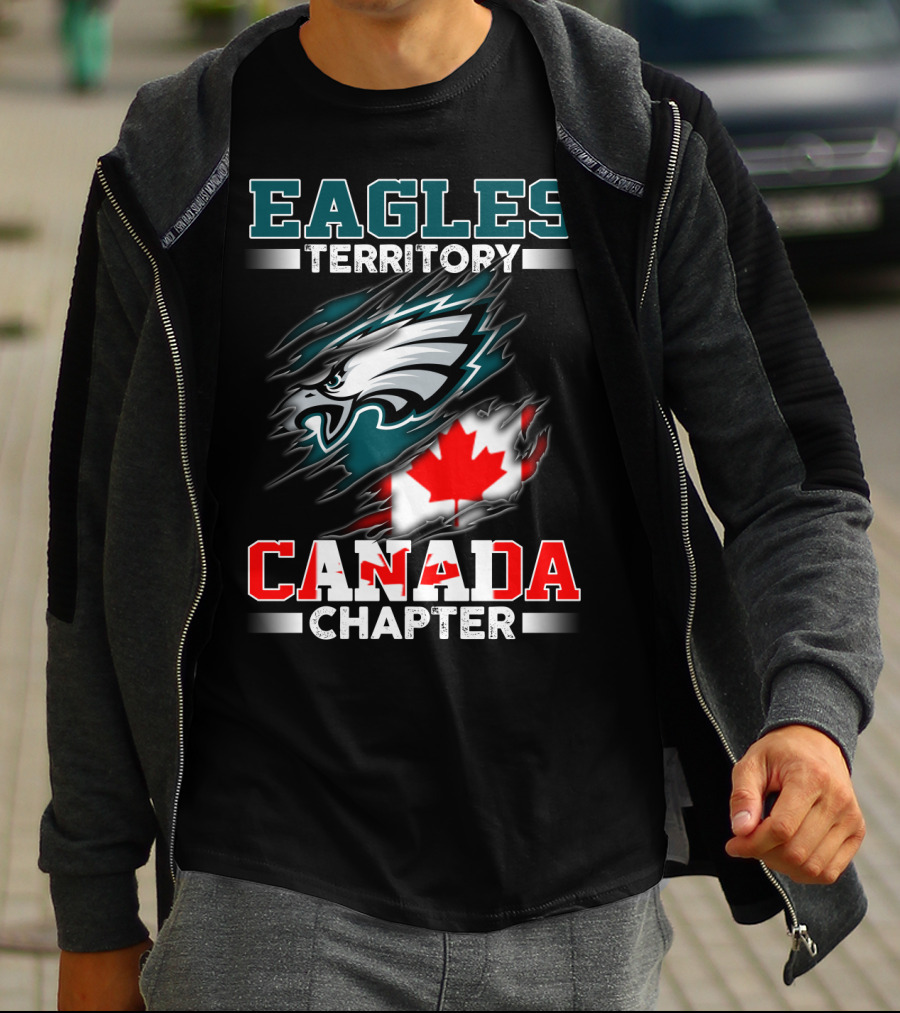 Eagles Territory Canada Chapter Maple Leaf T-Shirt