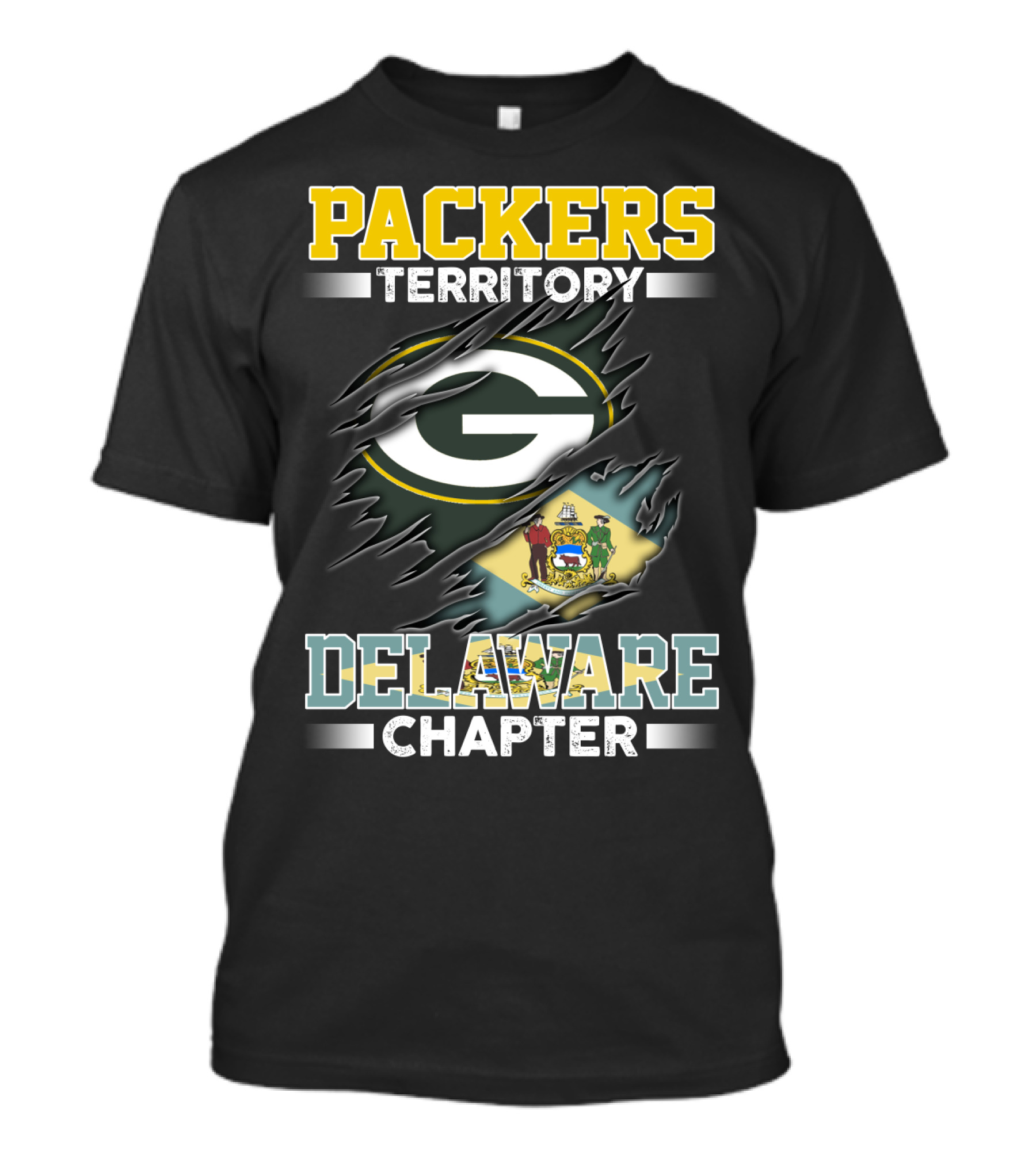PACKERS TERRITORY G LOGO DELAWARE CHAPTER FLAG T-Shirt