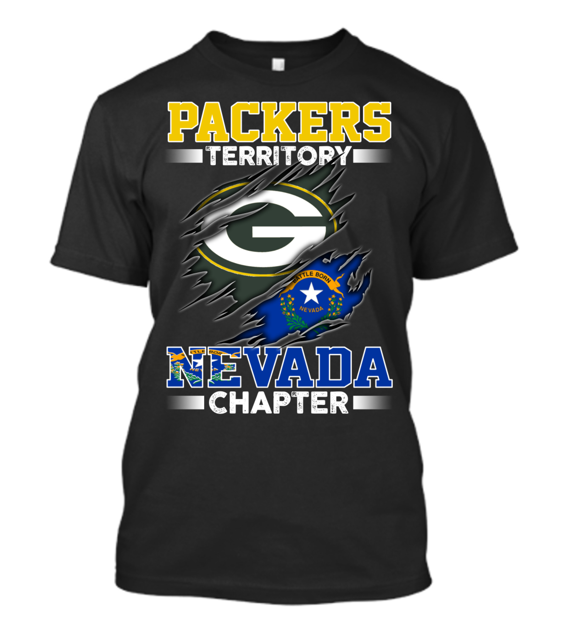 PACKERS TERRITORY NEVADA CHAPTER BATTLE BORN T-Shirt