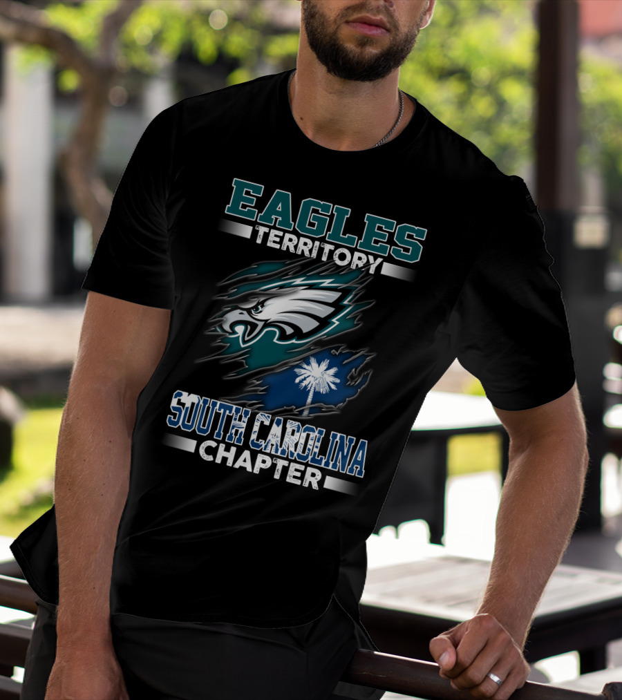 Eagles Territory South Carolina Chapter Logo With Palm And Crescent T-Shirt
