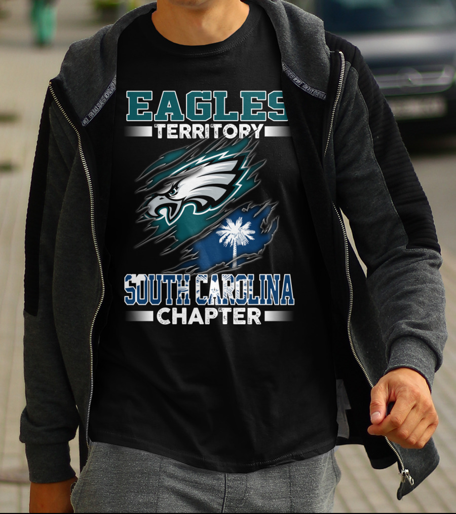 Eagles Territory South Carolina Chapter Logo With Palm And Crescent T-Shirt