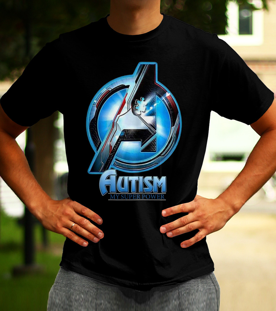 Autism My Super Power Avengers T-Shirt