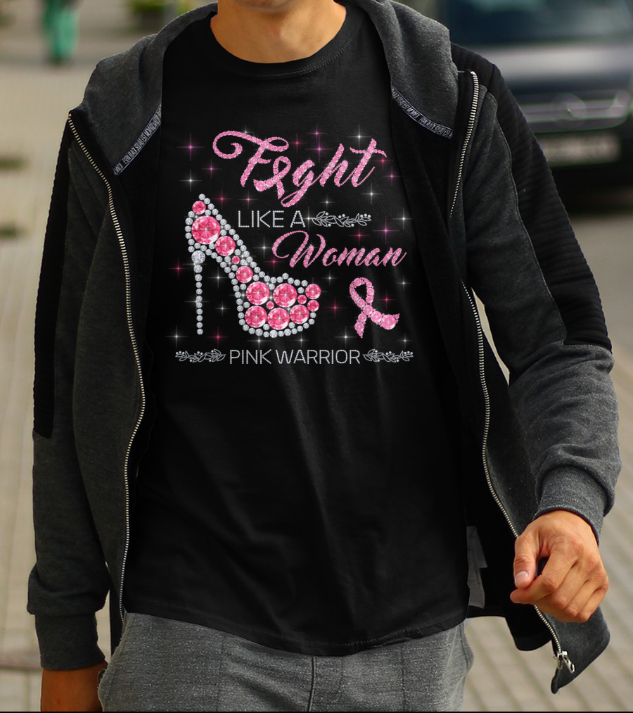 Fight Like A Woman Pink Warrior T-Shirt