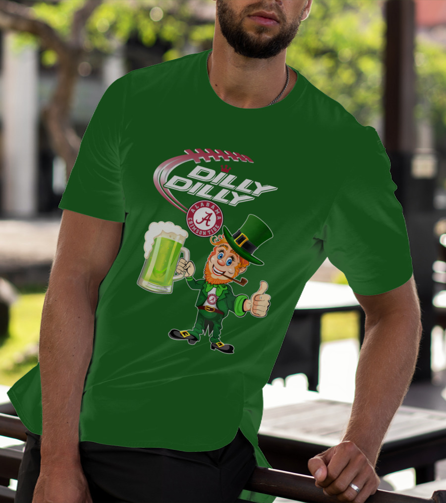 Alabama Crimson Tide Dilly Dilly Football Leprechaun T-Shirt