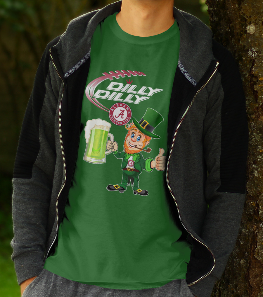 Alabama Crimson Tide Dilly Dilly Football Leprechaun T-Shirt