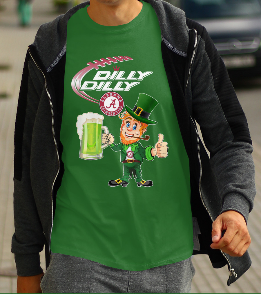Alabama Crimson Tide Dilly Dilly Football Leprechaun T-Shirt