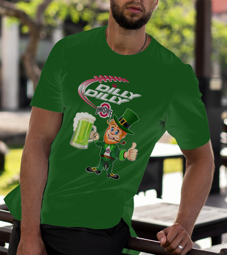 Ohio State Dilly Dilly Leprechaun Football T-Shirt
