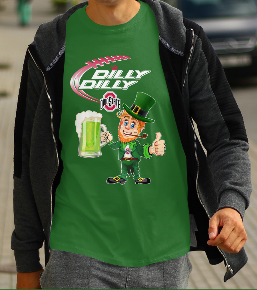Ohio State Dilly Dilly Leprechaun Football T-Shirt