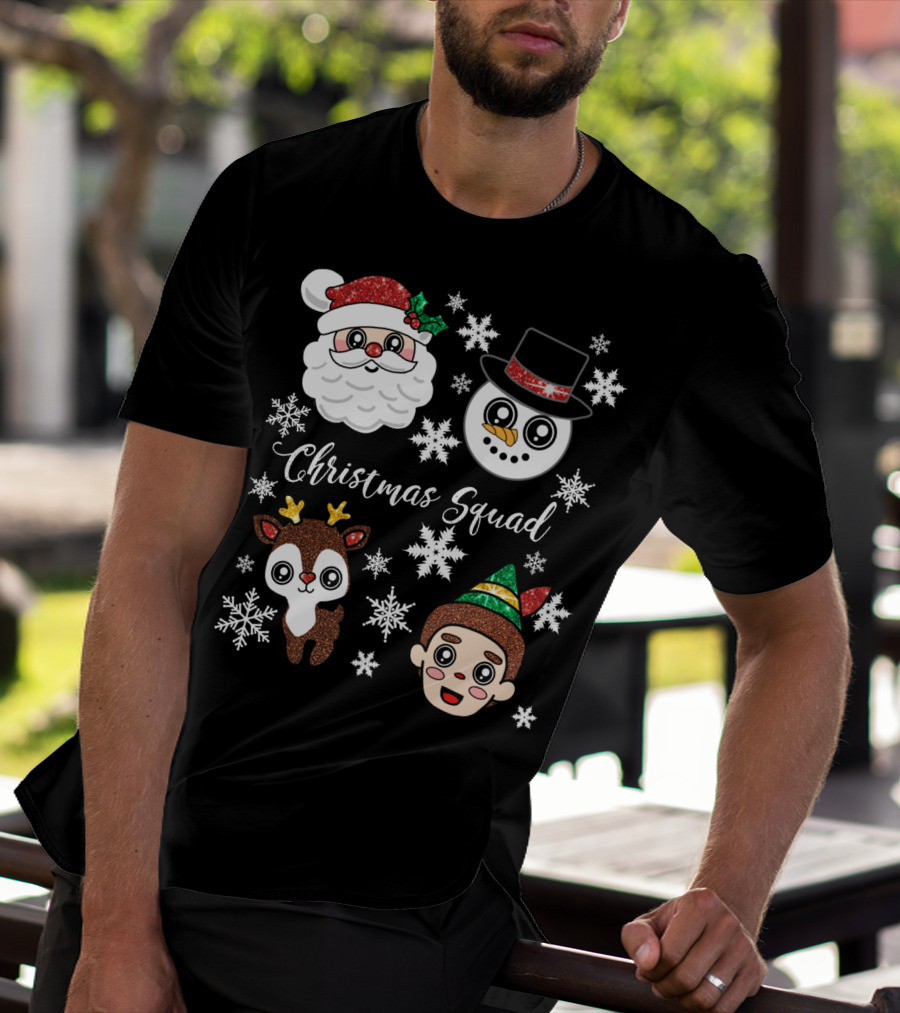 Christmas Squad Santa Snowman Reindeer Elf T-Shirt