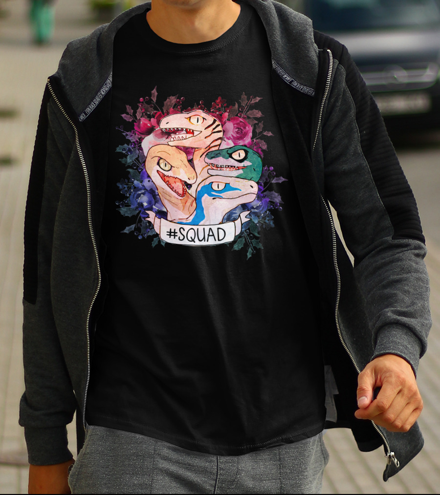 Squad Dinosaur Floral Raptors T-Shirt