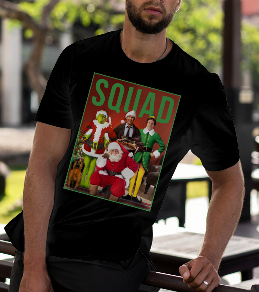 SQUAD Santa Grinch Elf Christmas Vacation T-Shirt