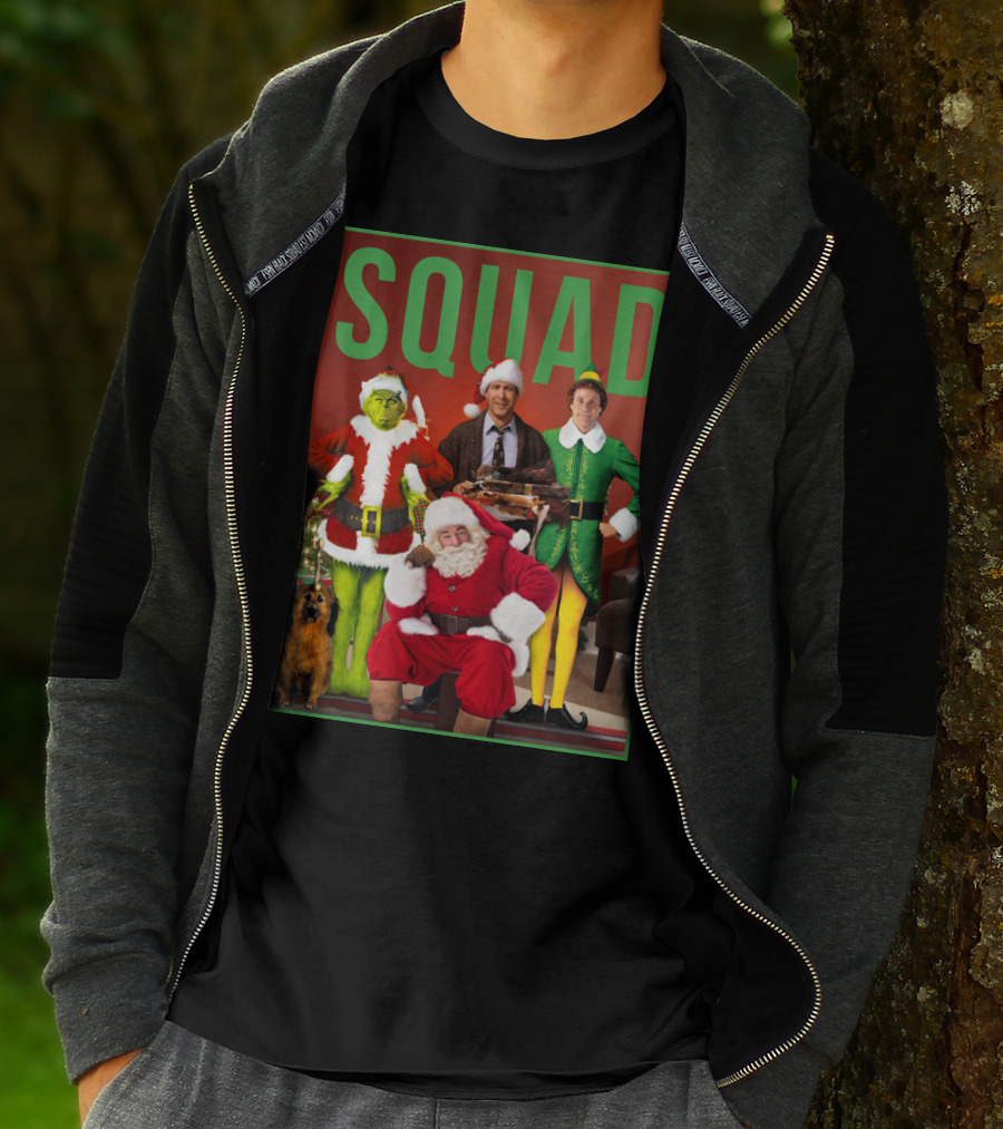 SQUAD Santa Grinch Elf Christmas Vacation T-Shirt