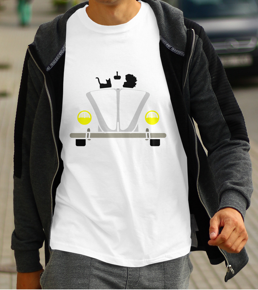 Volkswagen Beetle Cat Companion Journey T-Shirt