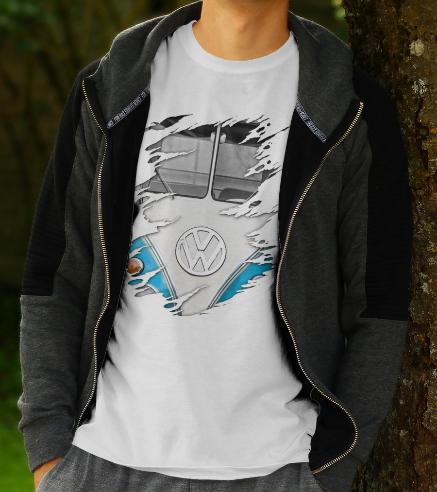 Volkswagen Torn Van Front View T-Shirt