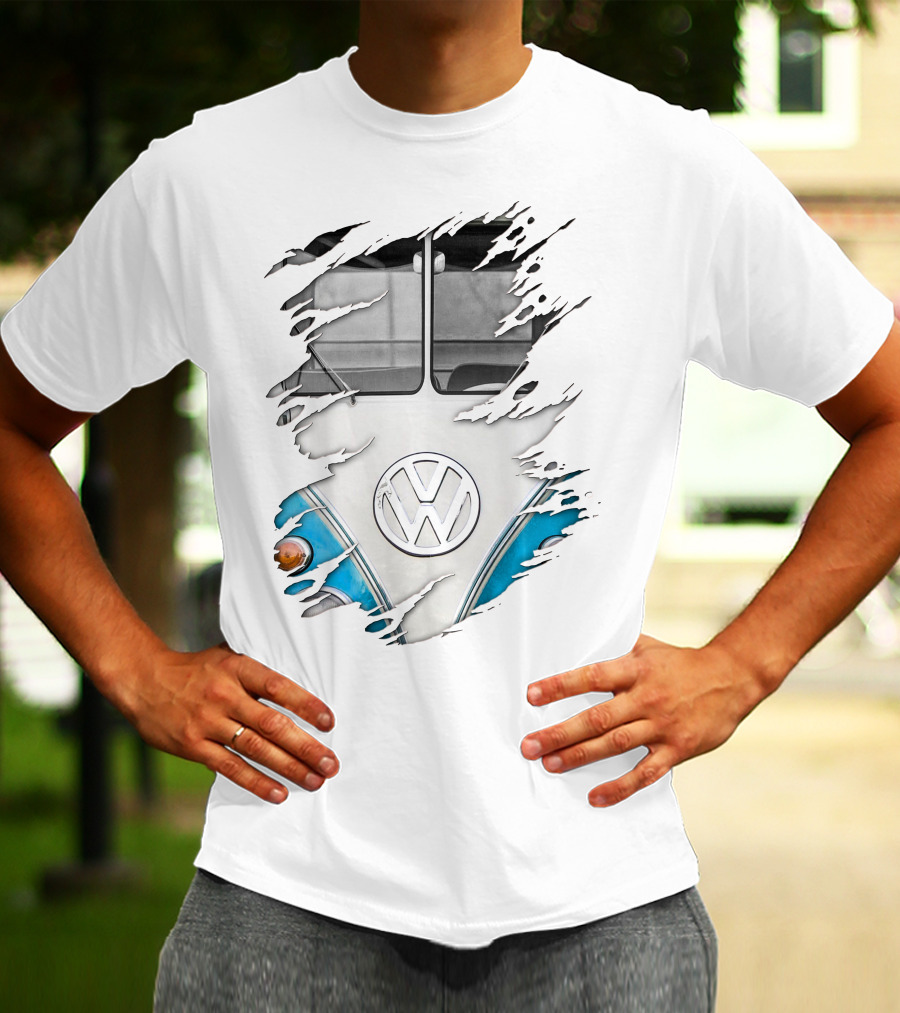 Volkswagen Torn Van Front View T-Shirt
