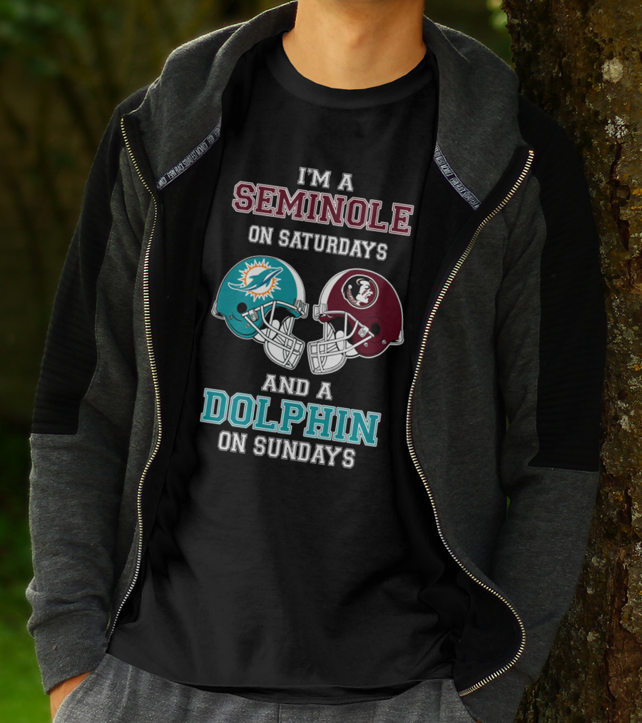 I'm A Seminole On Saturdays And A Dolphin On Sundays T-Shirt