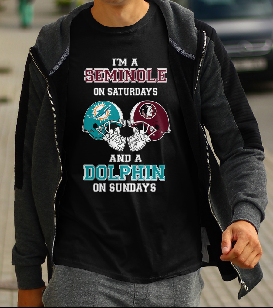 I'm A Seminole On Saturdays And A Dolphin On Sundays T-Shirt