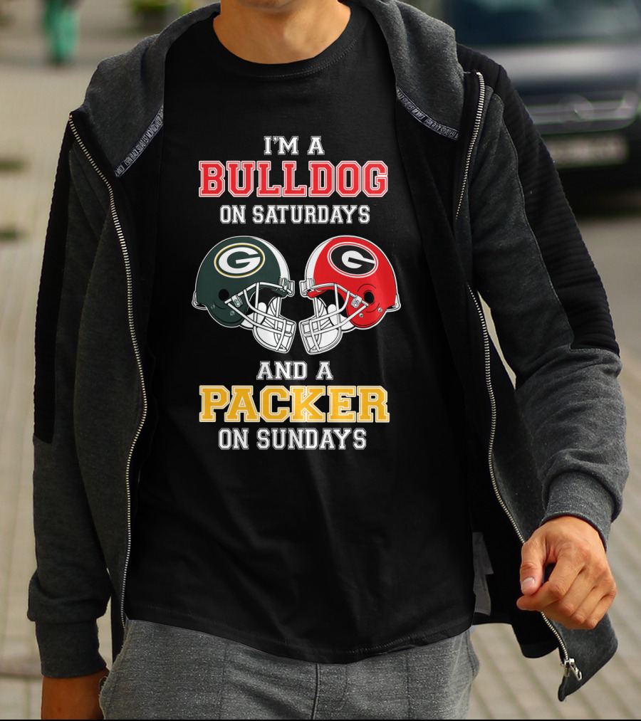 I'm A Bulldog On Saturdays And A Packer On Sundays T-Shirt