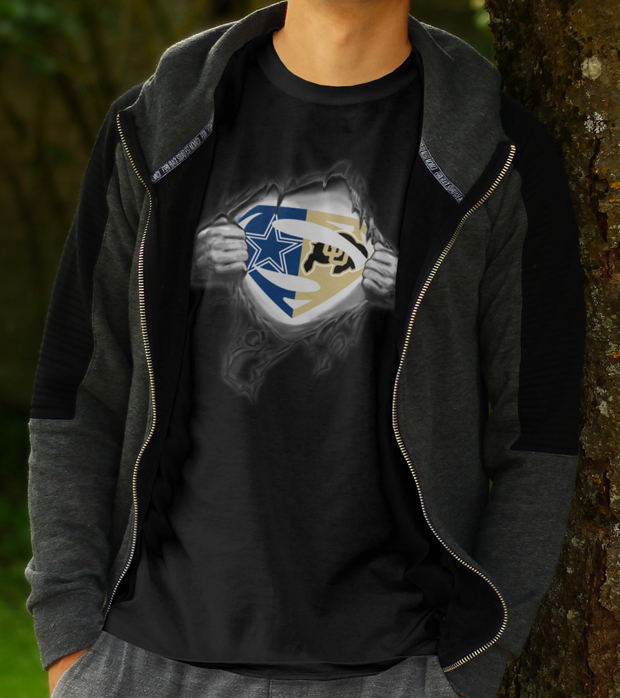 Cowboys Colorado Buffaloes Superman Logo Fusion T-Shirt
