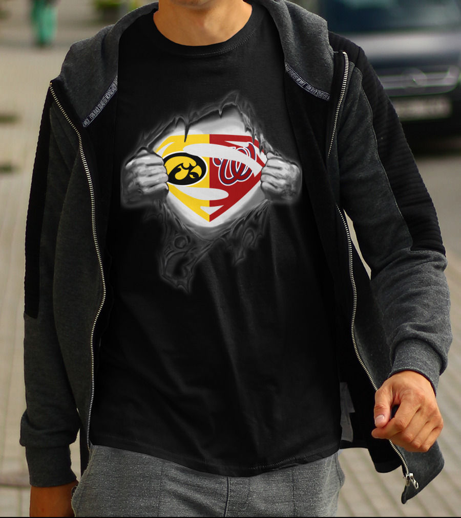 Hawkeyes Washington Nationals Superman Emblem T-Shirt