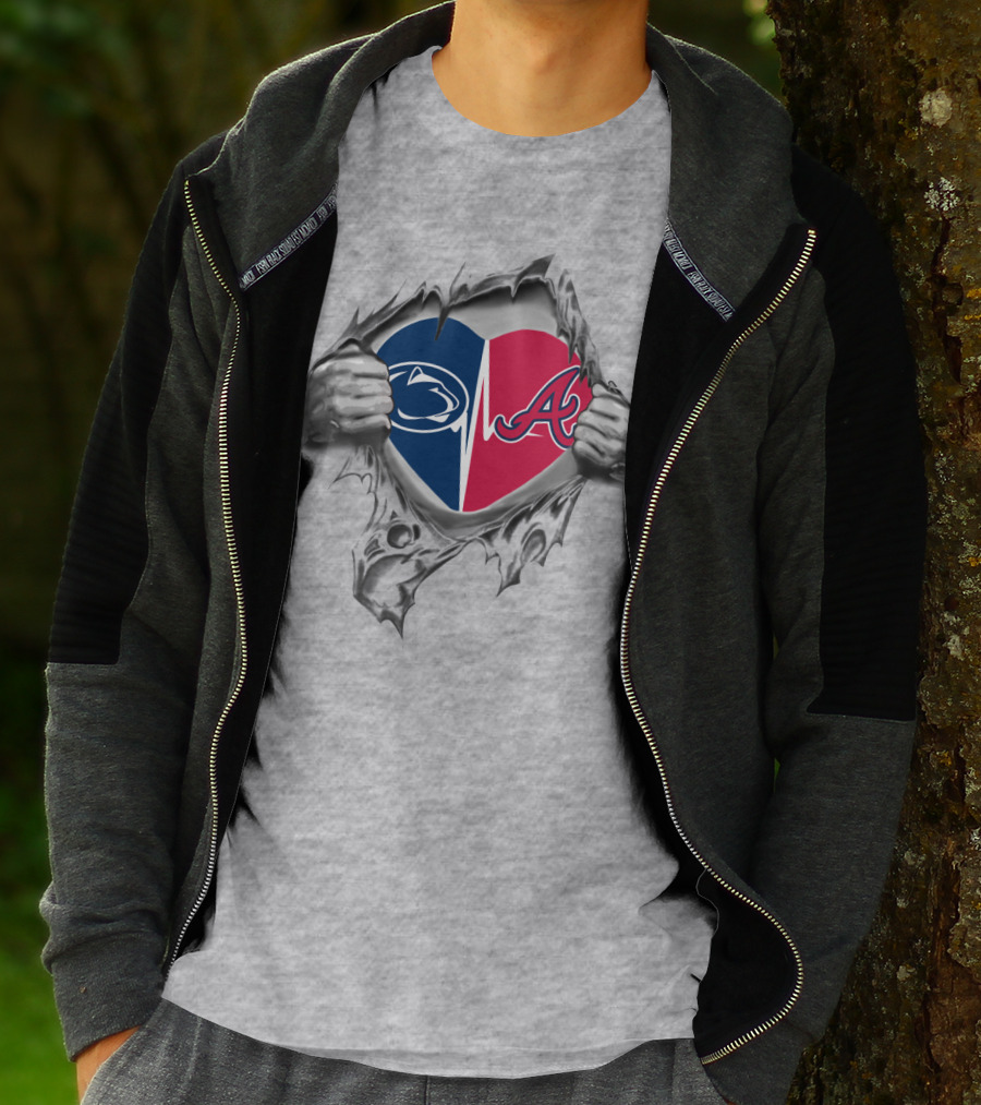 Atlanta Braves Penn State Heartbeat T-Shirt