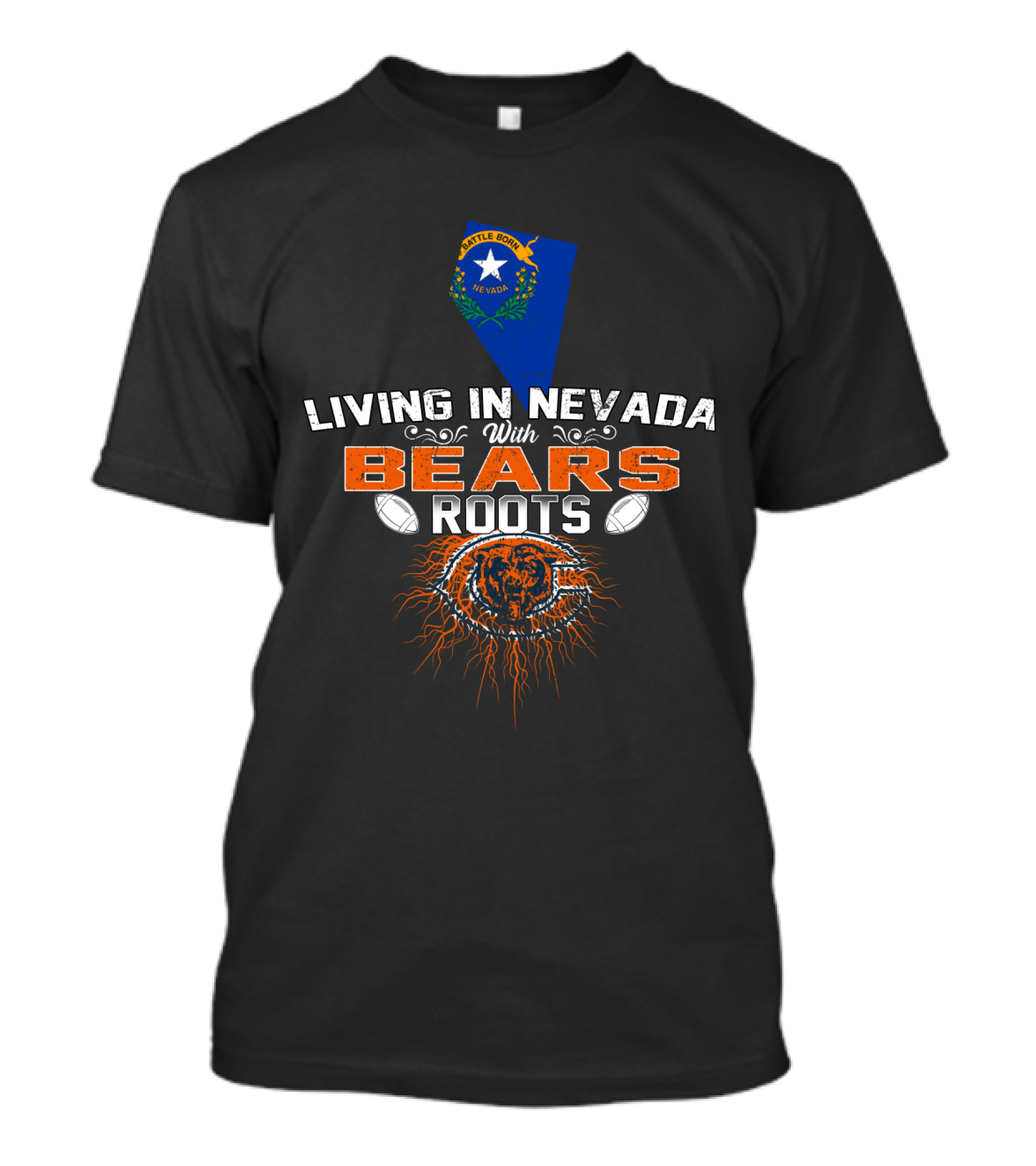 Living In Nevada With Bears Roots Castle Rock Nevada Football Emblem T-Shirt