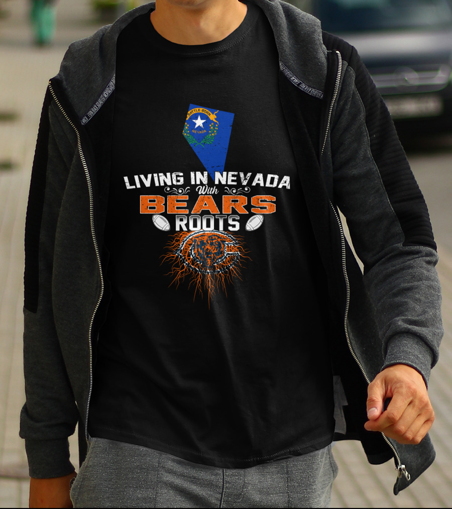 Living In Nevada With Bears Roots Castle Rock Nevada Football Emblem T-Shirt