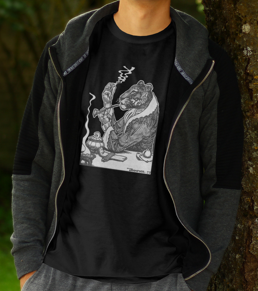 RAKSHASA Trampier 77 Smoking Tiger T-Shirt