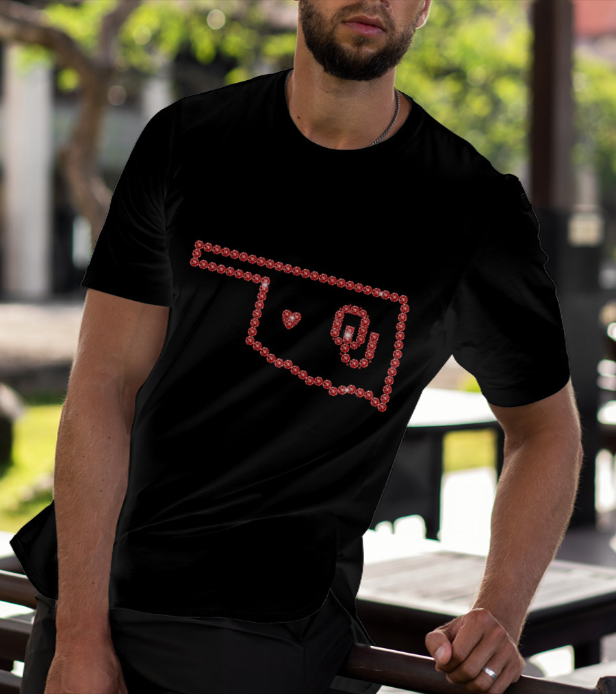 Sooners OU Love Oklahoma Red Crystals T-Shirt