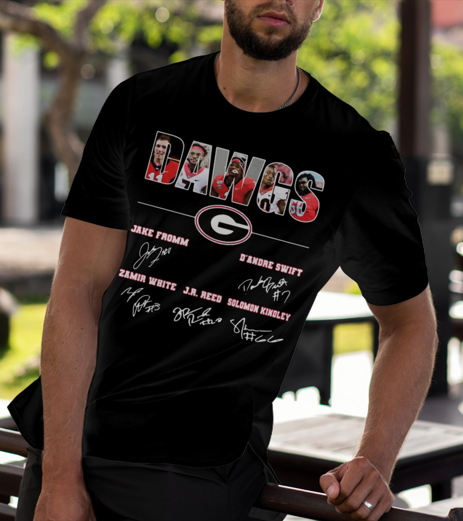 DAWGS Jake Fromm D'Andre Swift Zamir White J.R. Reed Solomon Kindley Georgia Football T-Shirt