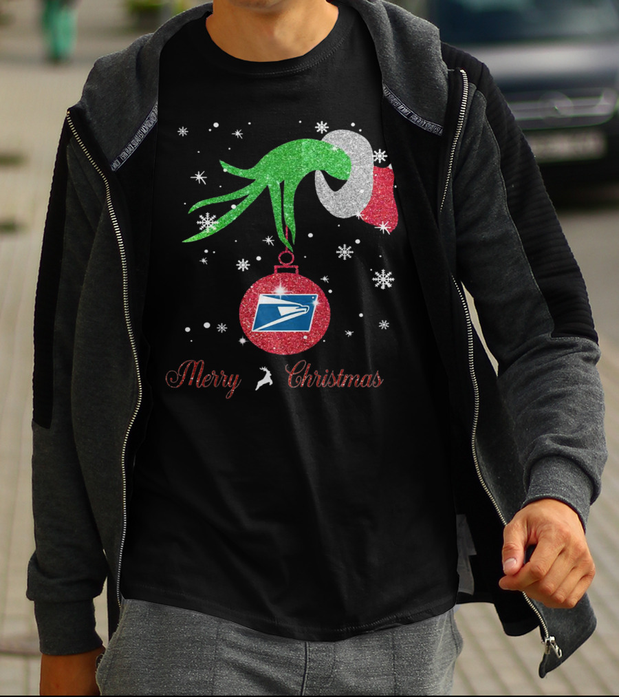 Merry Christmas Grinch Holding USPS T-Shirt
