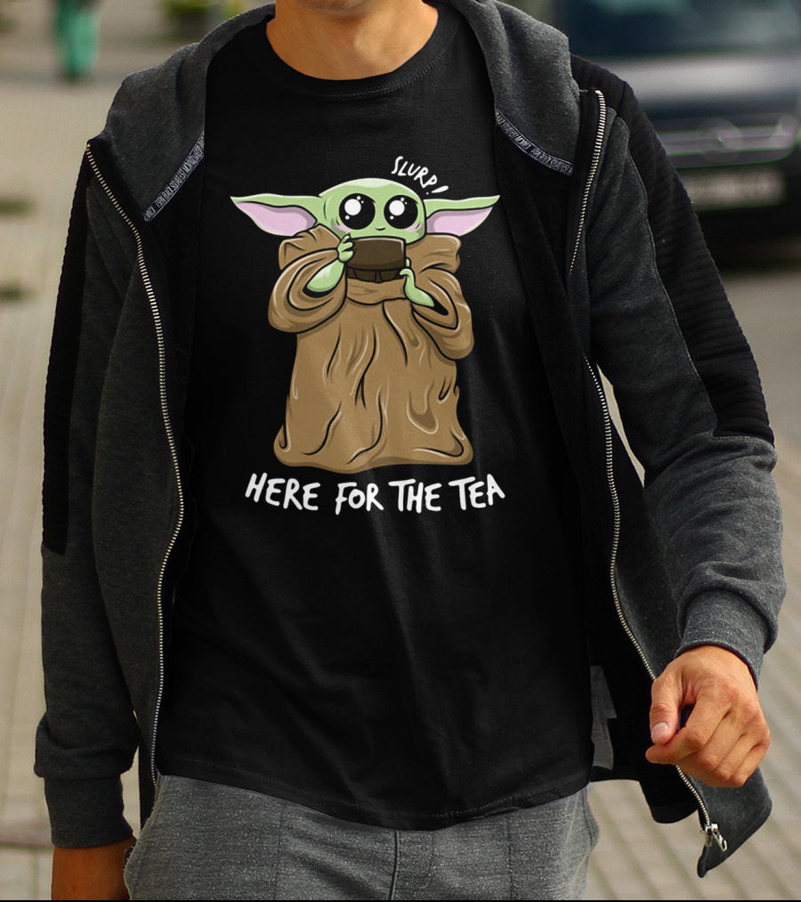 Baby Yoda Kawaii Slurp Here For The Tea Meme T-Shirt