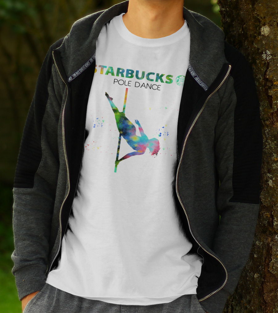 Starbucks Pole Dance Colorful T-Shirt