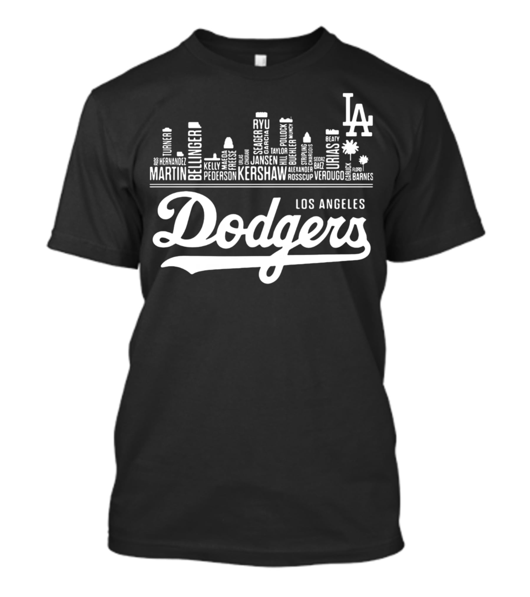 Los Angeles Dodgers Kershaw Bellinger Ramirez Pederson Seager Jansen Ryu Hernandez Urias Stripling Verdugo Taylor Martinez T-Shirt