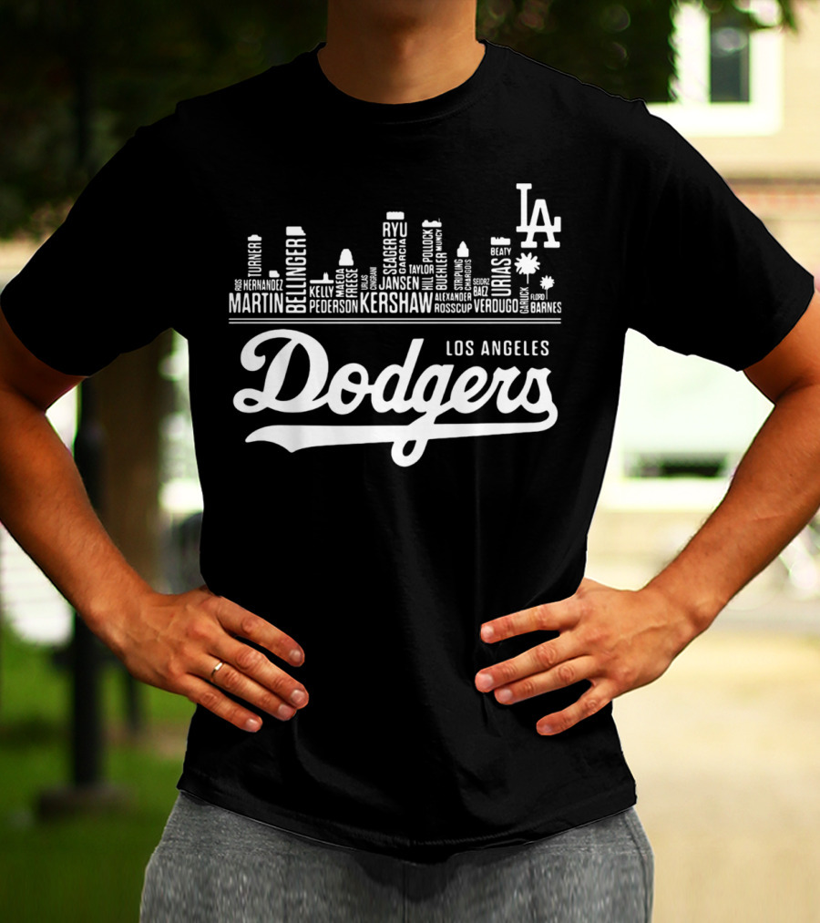 Los Angeles Dodgers Kershaw Bellinger Ramirez Pederson Seager Jansen Ryu Hernandez Urias Stripling Verdugo Taylor Martinez T-Shirt