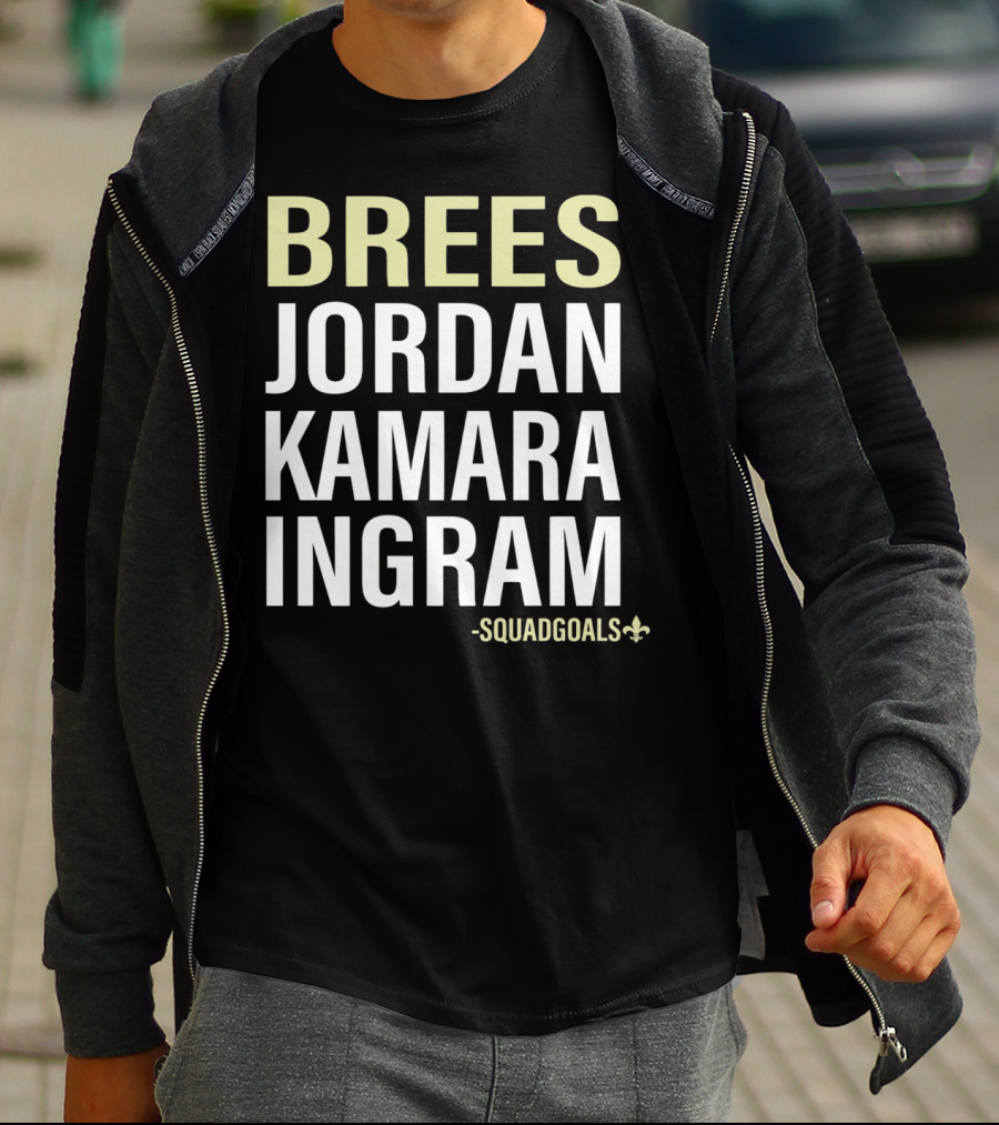 Brees Jordan Kamara Ingram Squad Goals Fleur-de-Lis T-Shirt